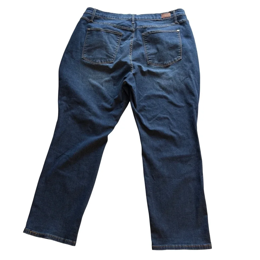 Judy Blue Jeans 24W‎ True Form Rigid Magic Wide Cuff Straight Dark Wash Stretch